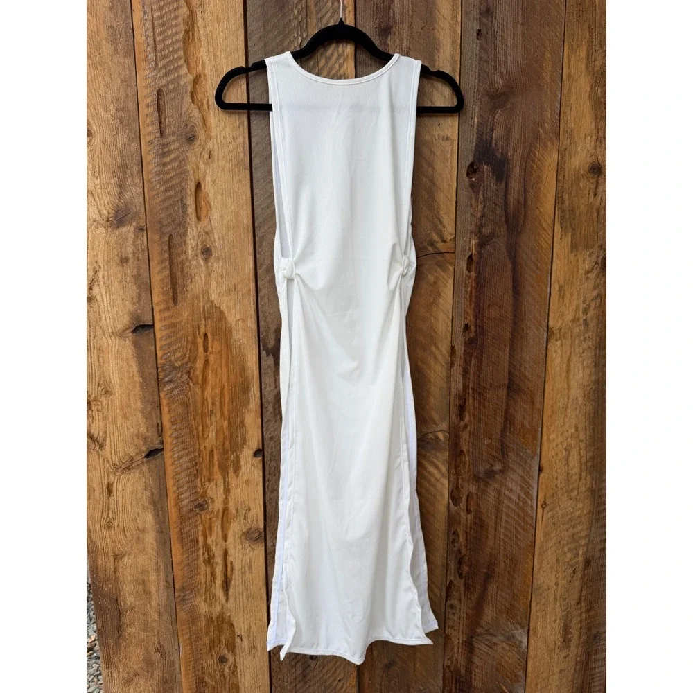 Ribbed Maxi Dress Women S Ruched Bodycon Minimalist Coastal Quiet Luxury